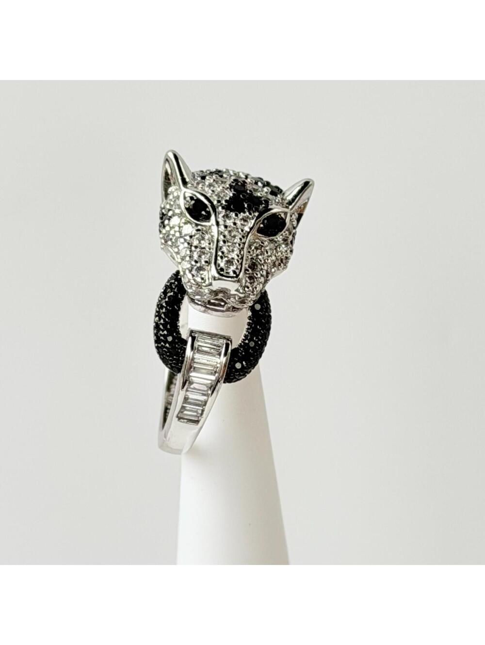 Bomb Party UNTAMED JAG Ring Sz 11 “Silence Has Teeth” Black Onyx on Rhodium